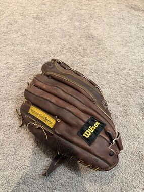 Wilson Brown and Yellow Leather Baseball Glove
